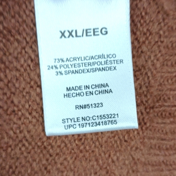 NWT Vince Camuto Sierra Turtleneck Sweater in Color Sierra  XXL $79 - Picture 9 of 9